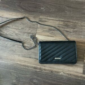 Aldo Black Quilted Wristlet